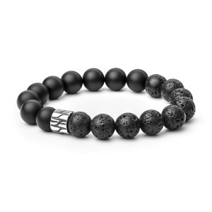 Bratara cu onix negru si lava DiAmanti 202-40B-G